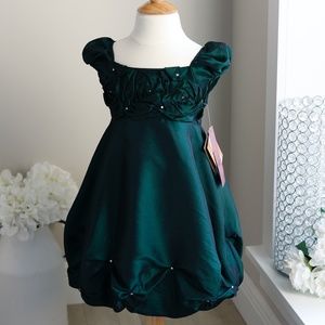 Green Formal Dress Biscotti Size 4T Special Occasion Daddy/Daughter Dance NWT